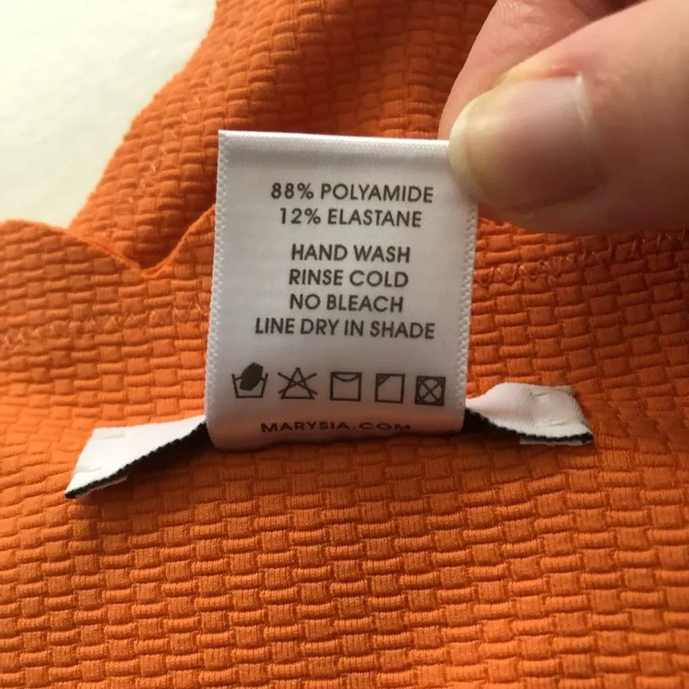 Marysia Swim Santa Barbara Low Rise Bikini Bottoms Orange NWT Size XS Bold